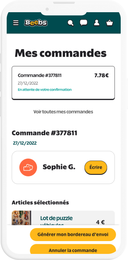 Comment valider une vente en générant le bordereau sur le site web Beebs ?  – Beebs